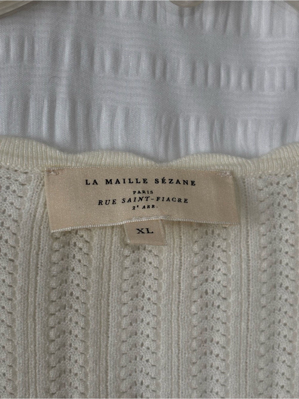 Sezane Cloe Jumper Cream Sz XL - Picture 4 of 11